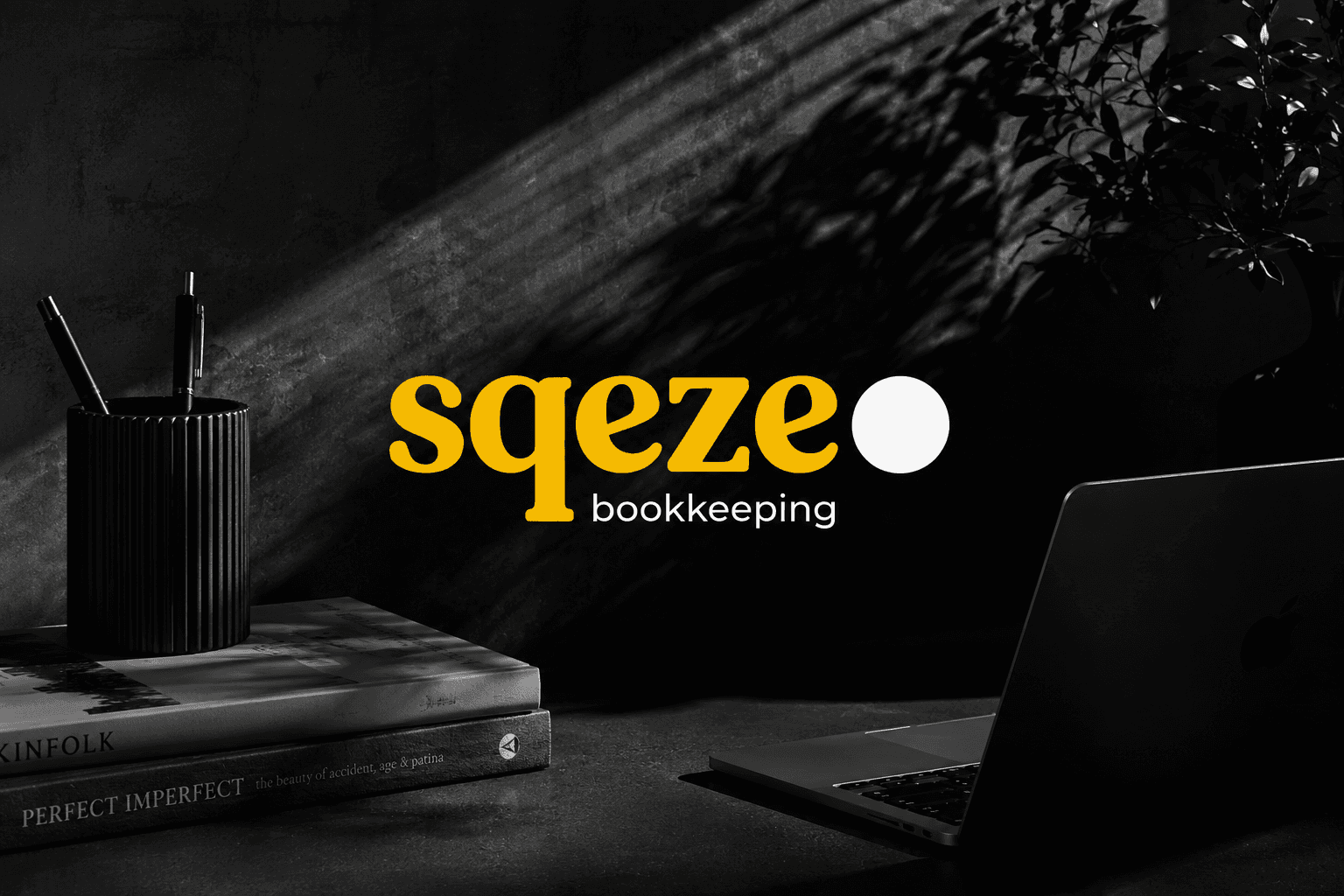 Small business bookkeeping workspace with clean, up-to-date accounts