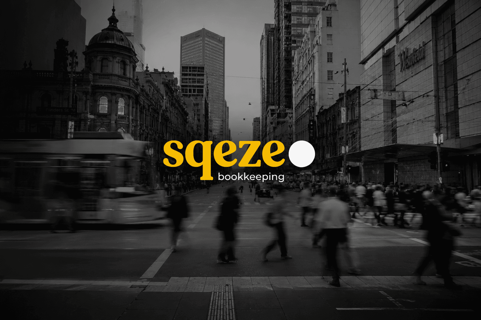 SQEZE bookkeeping supporting small businesses on a busy Australian city street